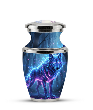 Wolf Cremation Urn for Human Ashes, Personalized Memorial Urn for Men