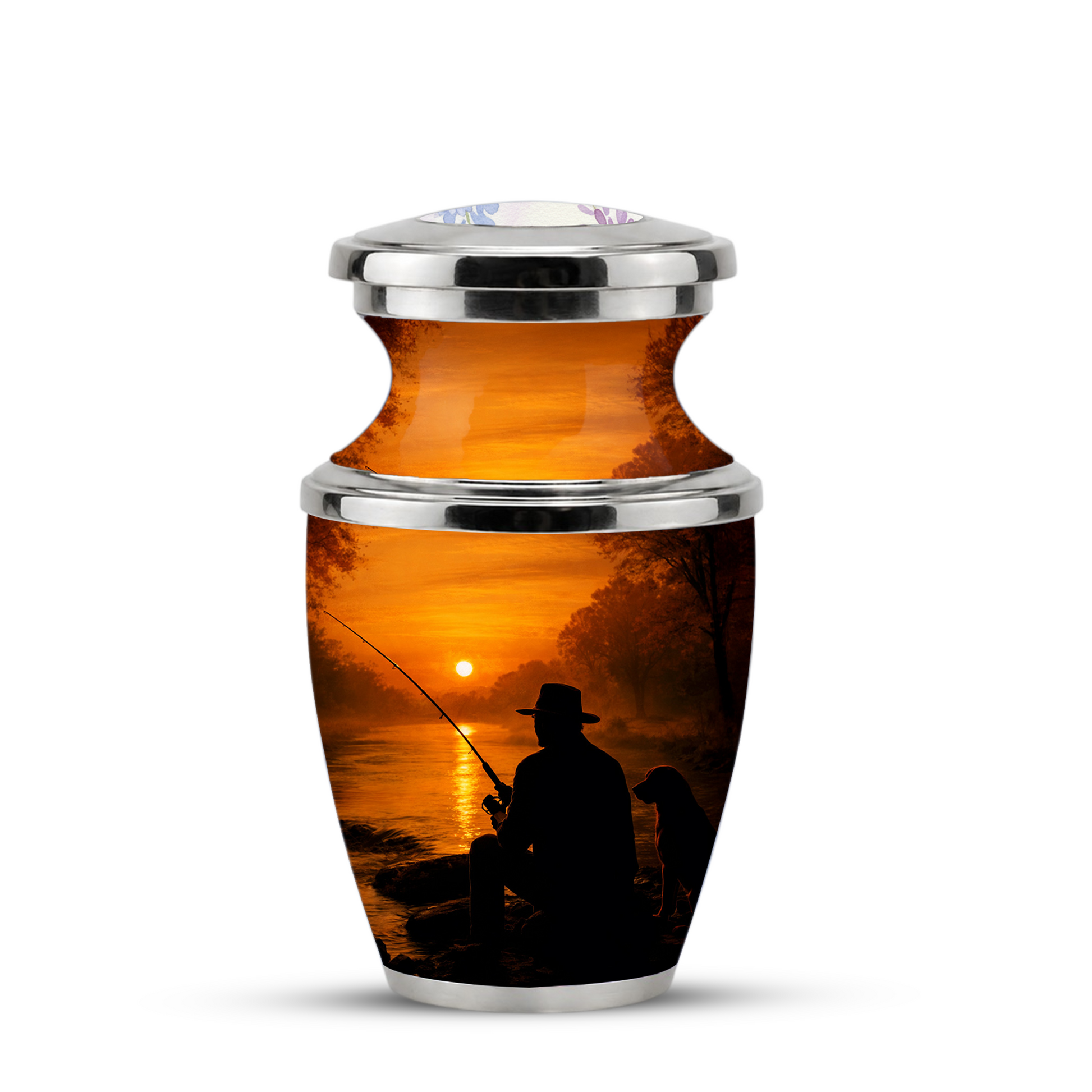 Personalized Fishing Cremation Urn for Male, Fishing Memorial Urn for Father