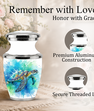 Sea Turtle Cremation Urn for Human Ashes, Personalized Urn for Human Ashes