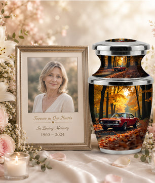 Classic Car Cremation Urn for Dad & Mom, Custom Car Urn for Human Ashes