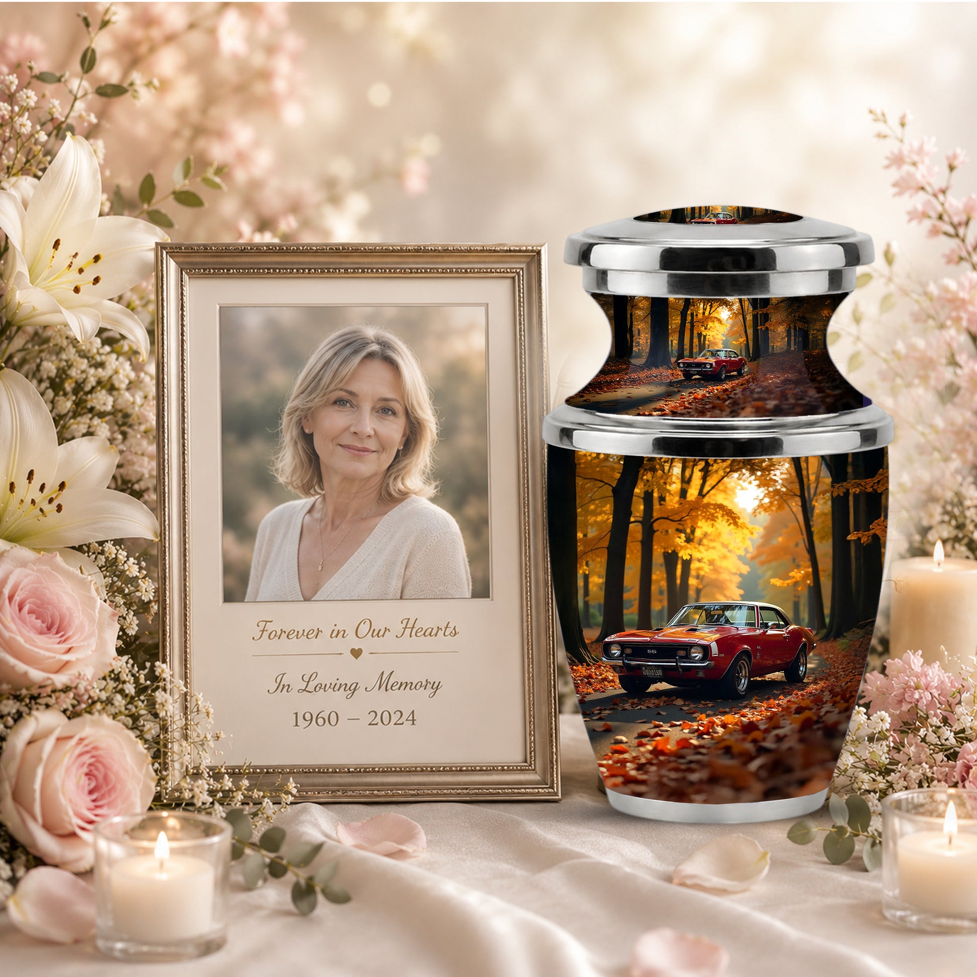 Classic Car Cremation Urn for Dad & Mom, Custom Car Urn for Human Ashes