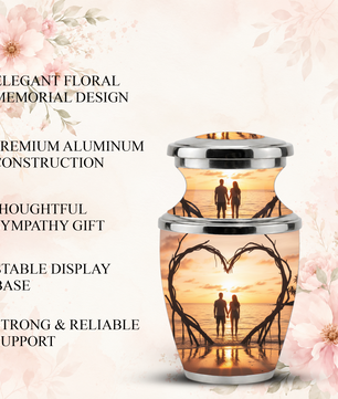 Companion Beach Sunset Memorial Urn for Ashes, Cremation Urn For Couple