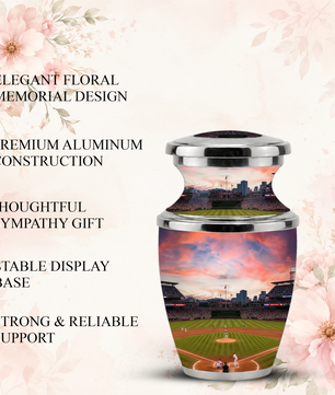 Unique Baseball Cremation Urn for Dad, Custom Baseball Modern Urn for Human Ashes
