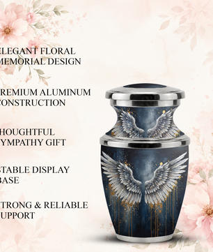 Angel Wings Cremation Urn for Mom & Dad, Guardian Angel Urn for Human Ashes