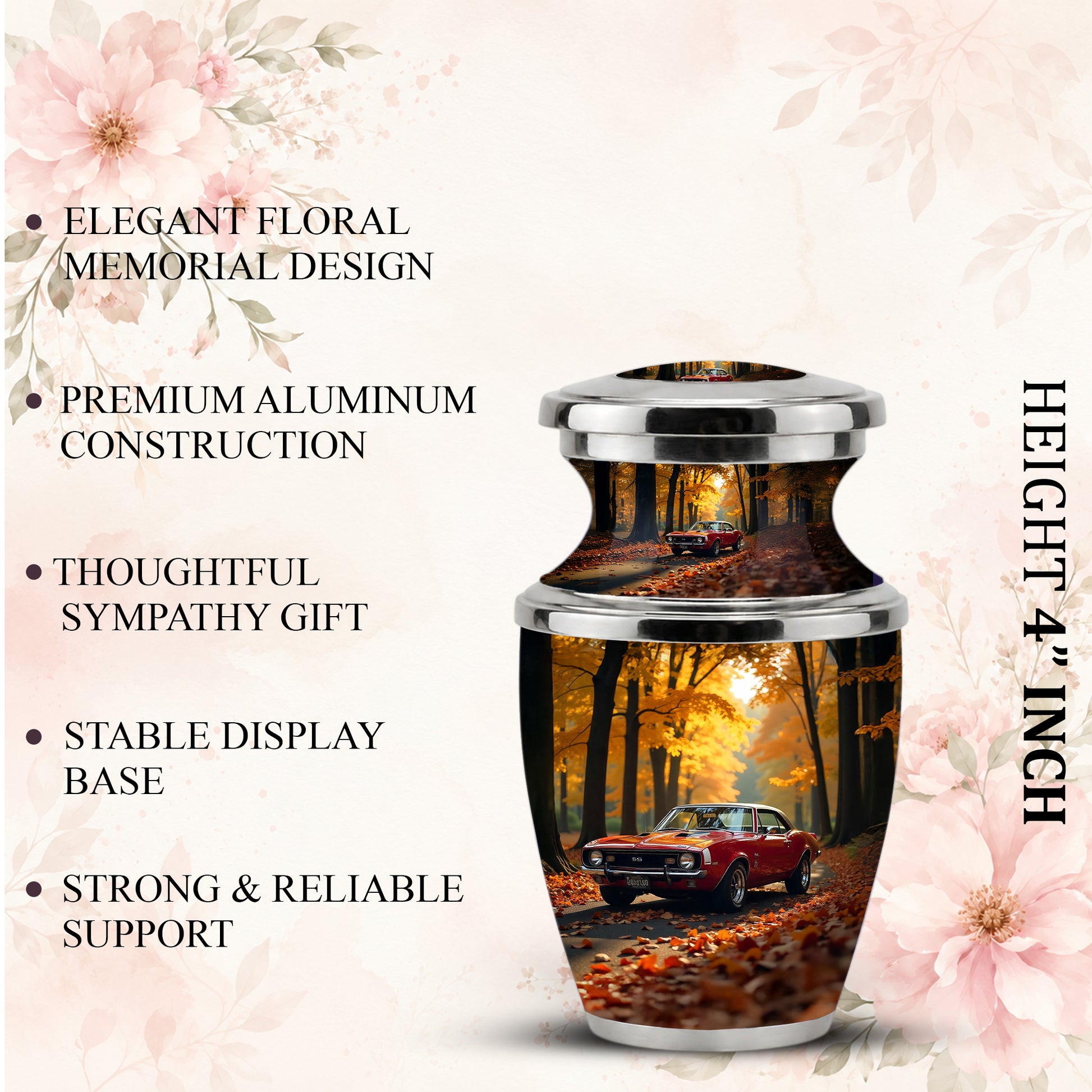 Classic Car Cremation Urn for Dad & Mom, Custom Car Urn for Human Ashes