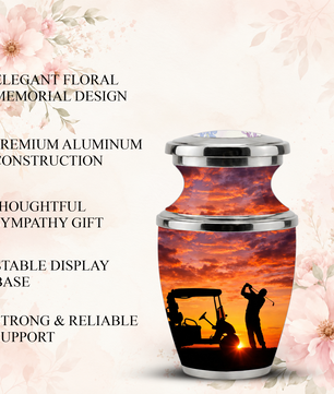 Golf Cremation Urn for Dad - Custom Golf Ashes Urn for Men