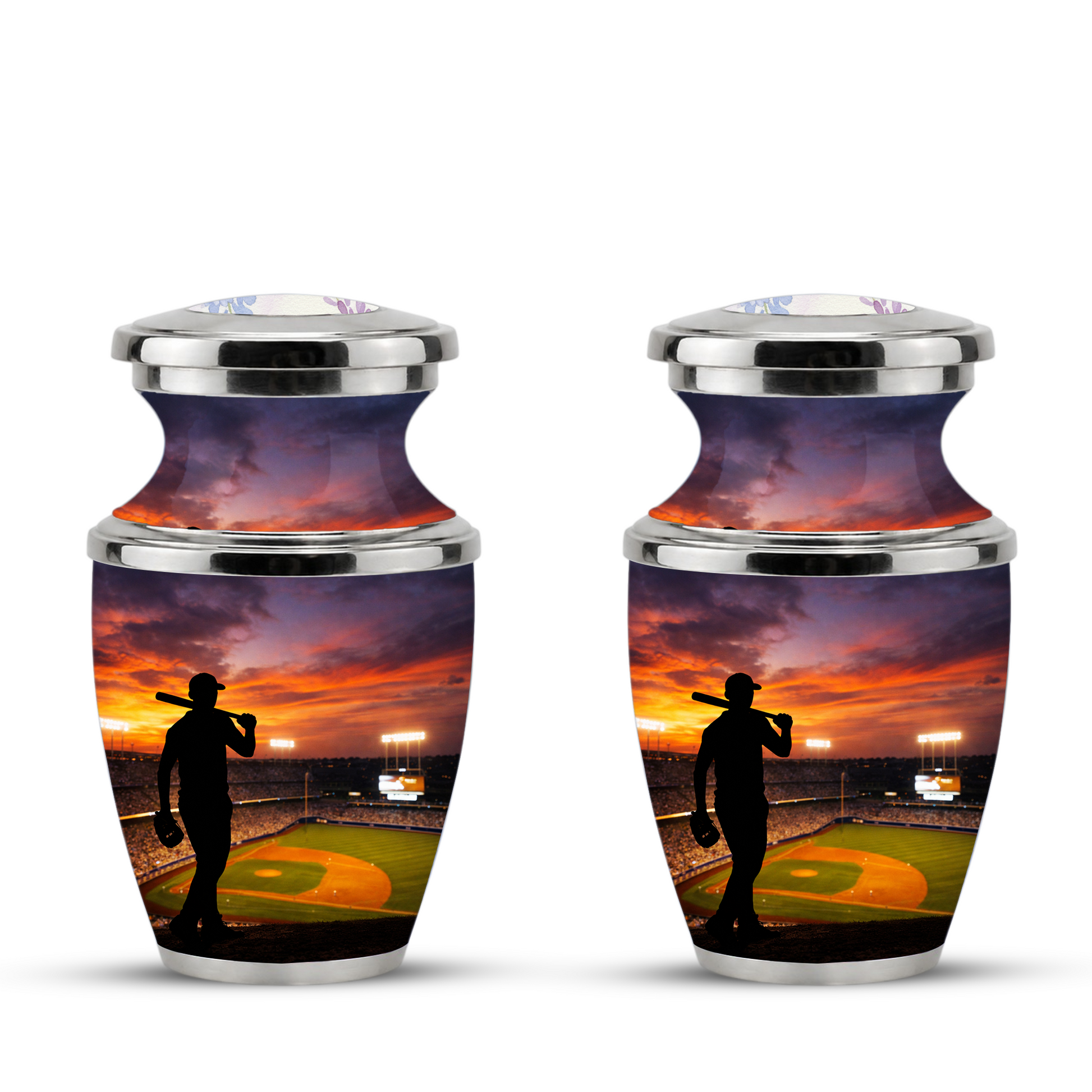 Baseball Player Cremation Urn for Dad, Personalized Baseball Memorial Urn for Son