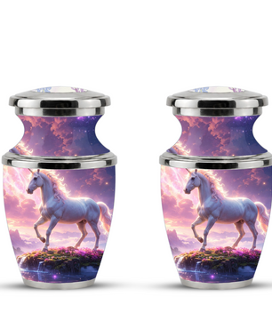 Unicorn Cremation Urn for Female, Personalized Memorial Urn for Women