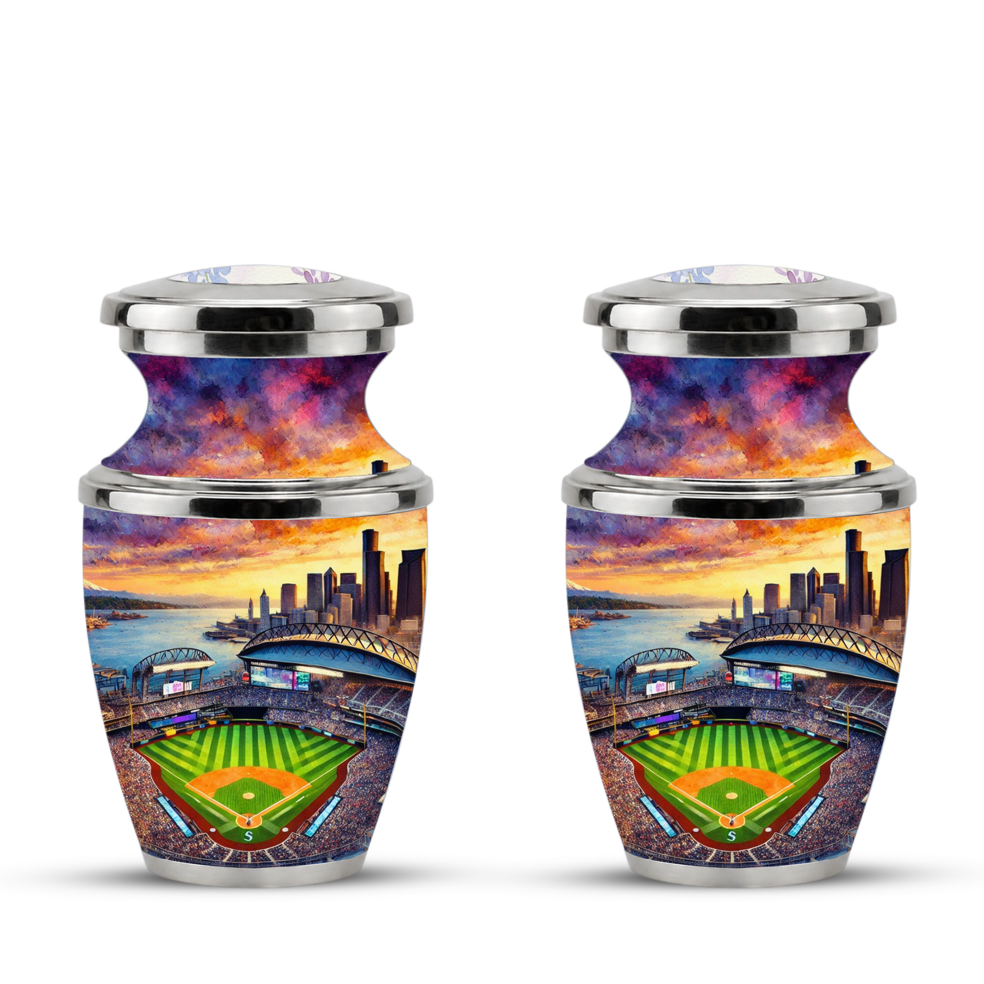 Customizable Baseball Stadium Cremation Urn for Men - Custom Baseball Ashes Urn