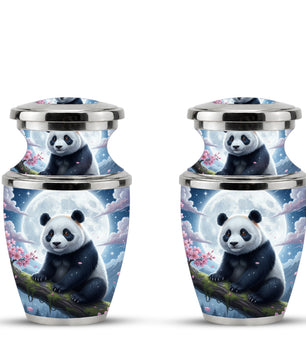 Panda Cremation Urn for Mom, Personalized Moon Memorial Urn for Baby Ashes