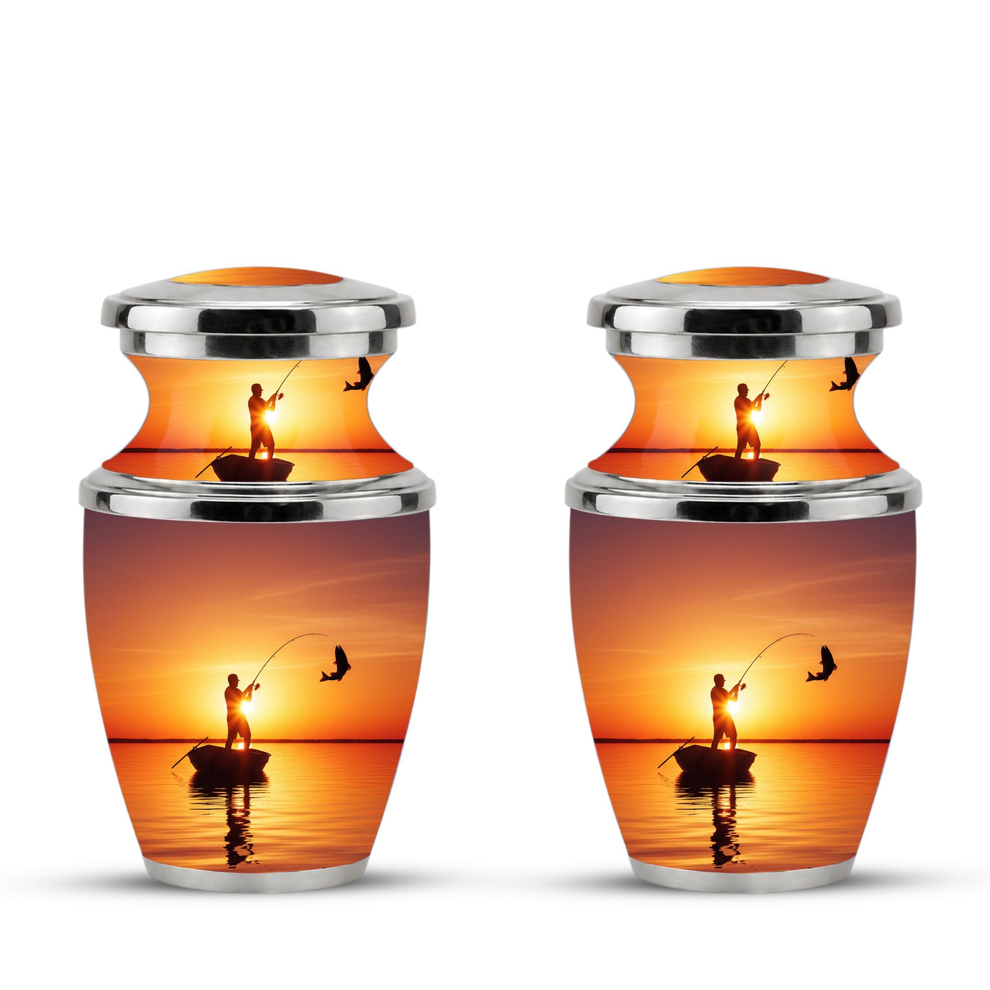Gone Fishing Cremation Urn for Dad, Personalized Fishing Urn for Human Ashes