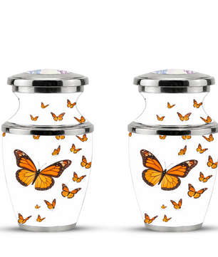 Monarch Butterfly Cremation Urn for Mom, Butterfly Memorial Urn for Women