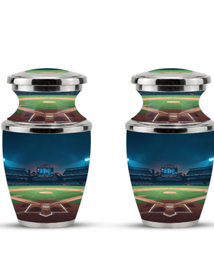 Baseball Cremation Urn for Dad, Personalized Baseball Urn for Human Ashes, Baseball Stadium