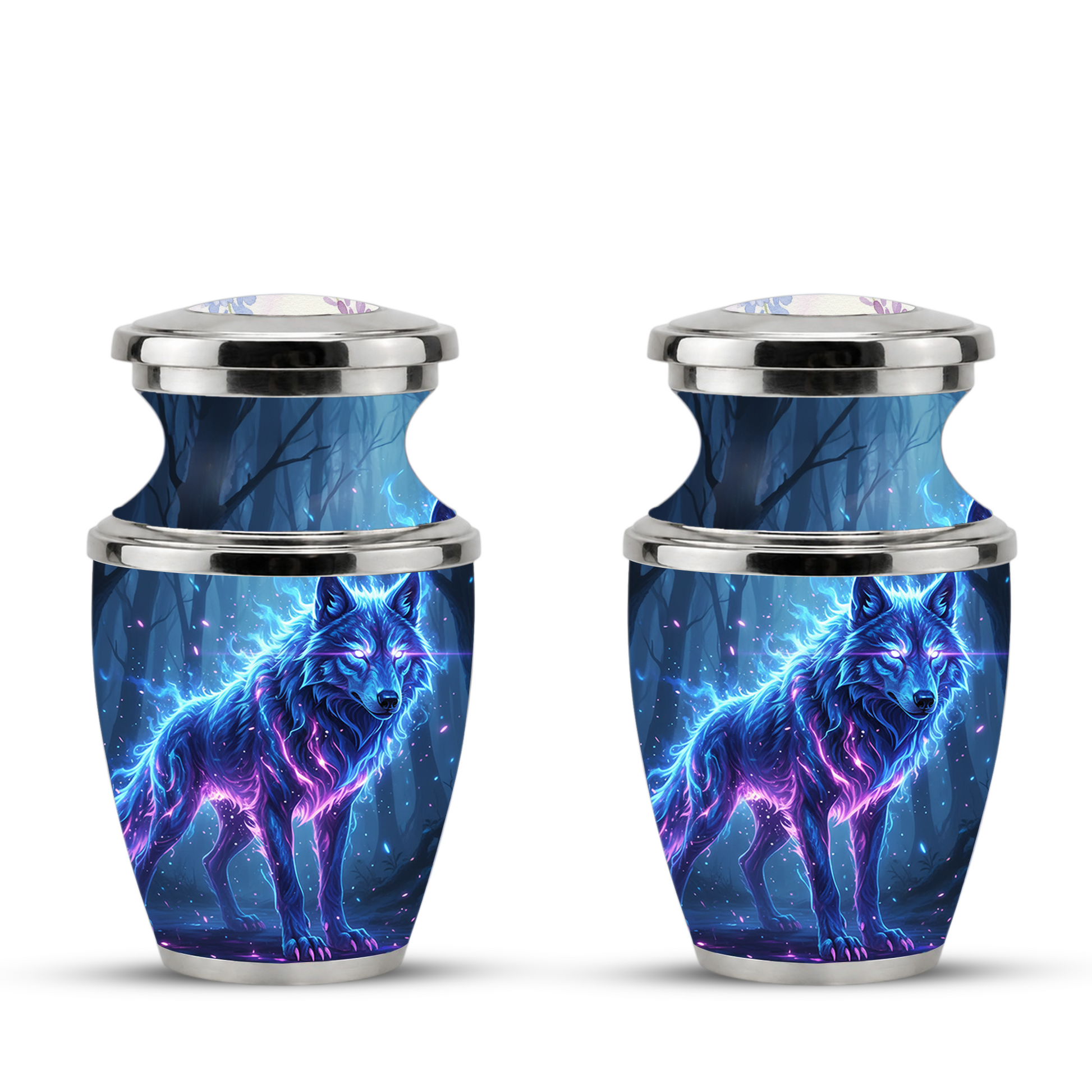 Wolf Cremation Urn for Human Ashes, Personalized Memorial Urn for Men