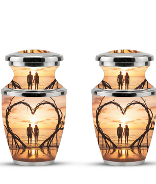 Companion Beach Sunset Memorial Urn for Ashes, Cremation Urn For Couple