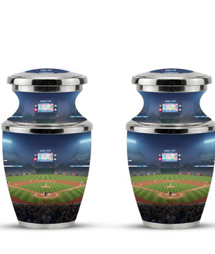 Baseball Stadium Cremation Urn for Dad, Personalized Urn for Human Ashes Male