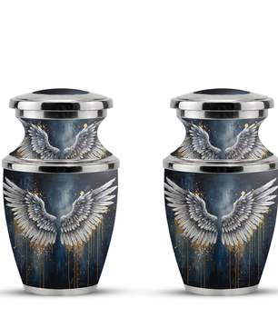 Angel Wings Cremation Urn for Mom & Dad, Guardian Angel Urn for Human Ashes