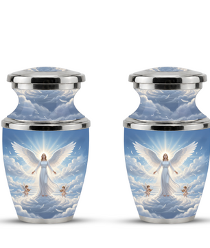 Guardian Angel Cremation Urn for Mom, Personalized Angel Memorial Urn for Human Ashes