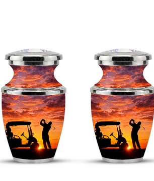 Golf Cremation Urn for Dad - Custom Golf Ashes Urn for Men