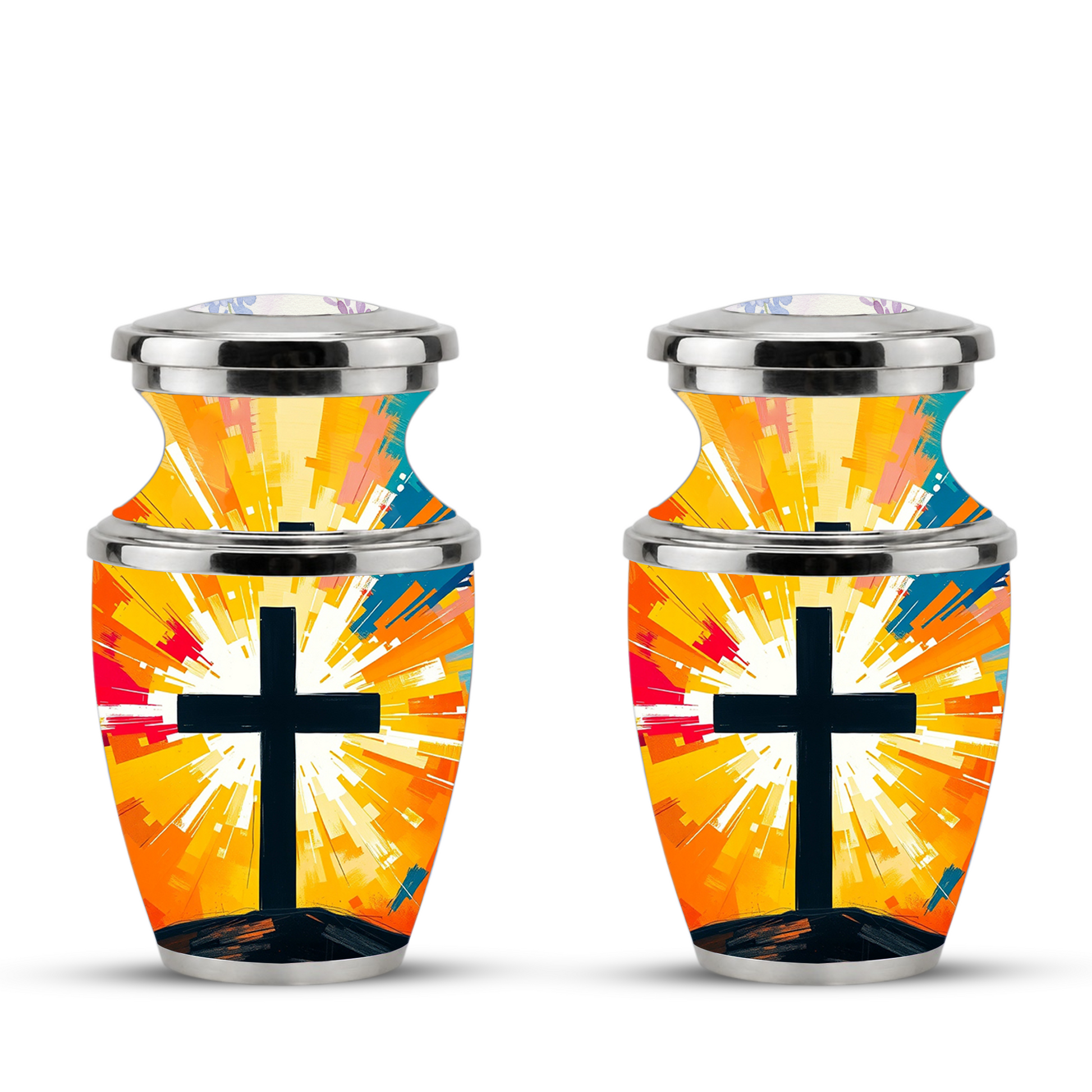 Religious Cross Cremation Urn for Men & Women, Personalized Christian Memorial Urn