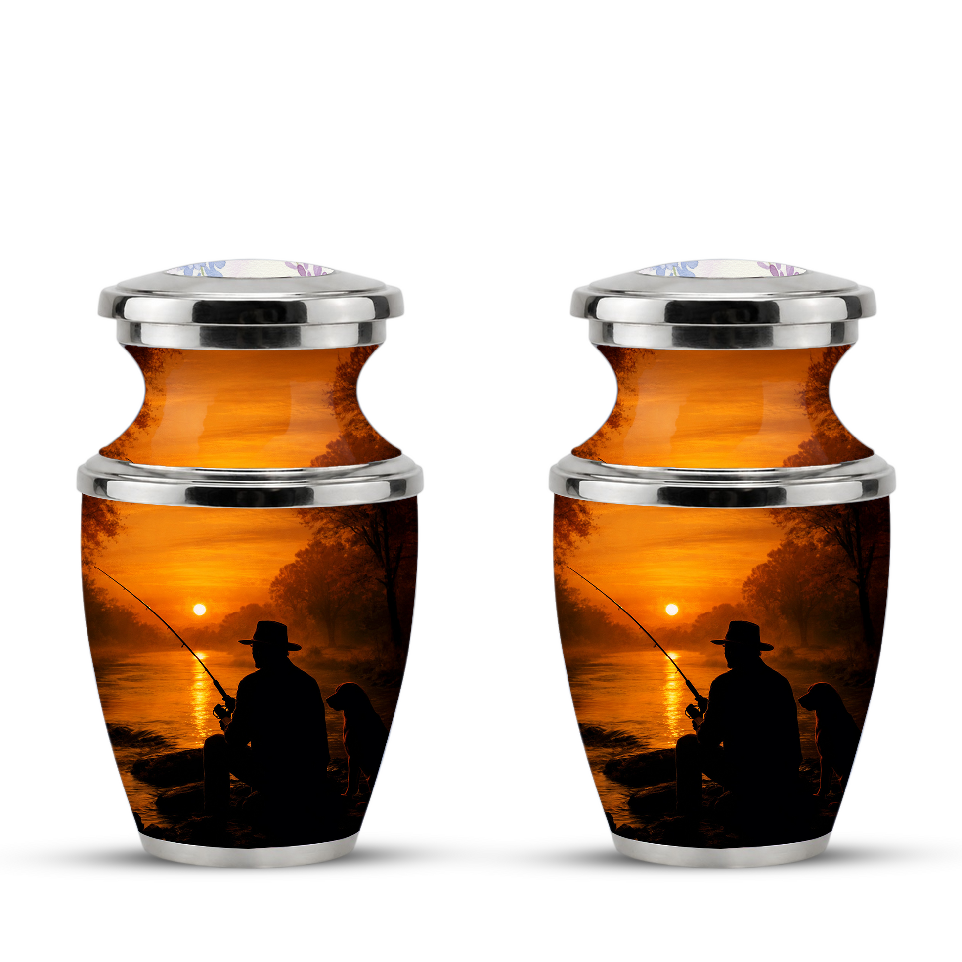 Personalized Fishing Cremation Urn for Male, Fishing Memorial Urn for Father