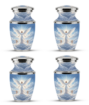 Guardian Angel Cremation Urn for Mom, Personalized Angel Memorial Urn for Human Ashes