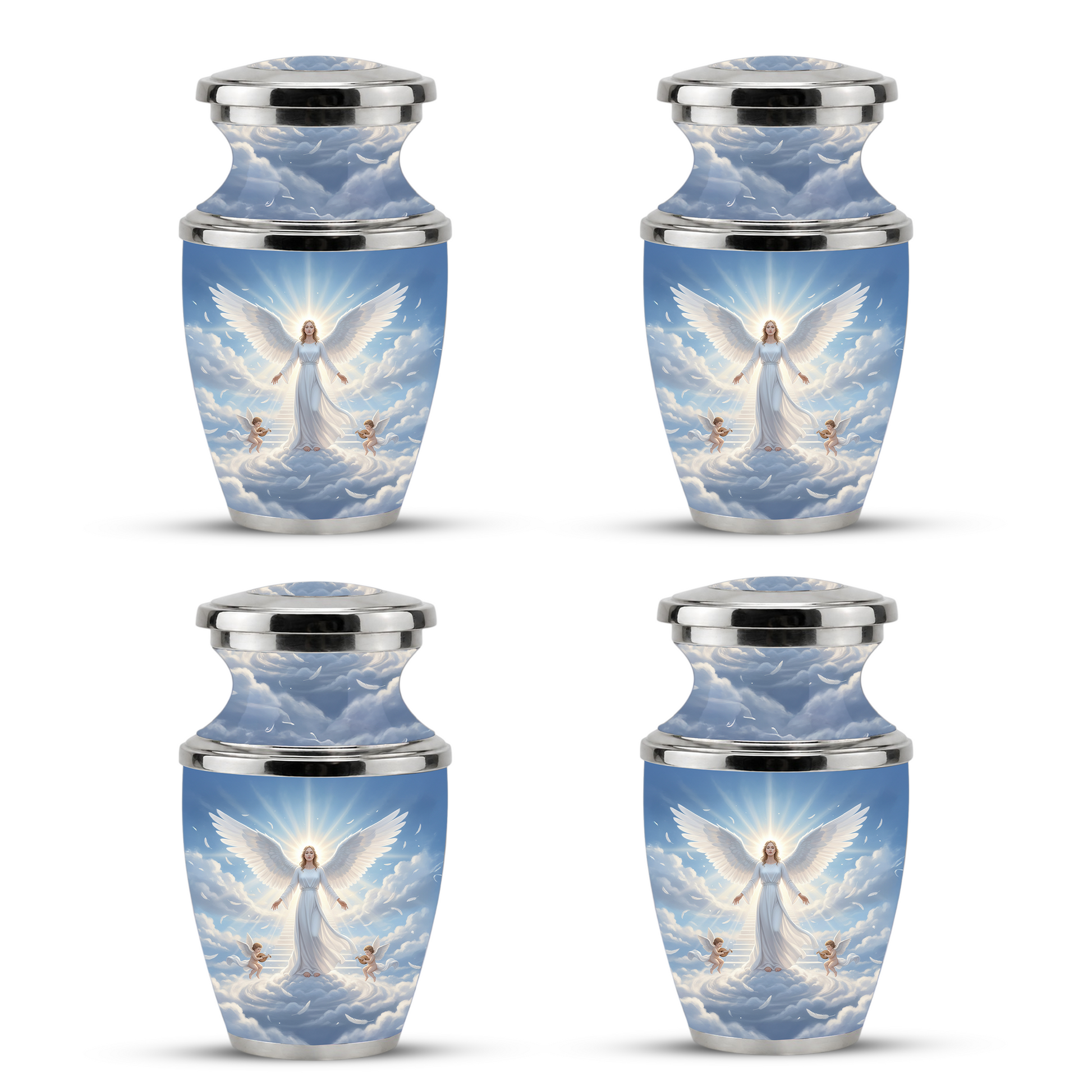 Guardian Angel Cremation Urn for Mom, Personalized Angel Memorial Urn for Human Ashes