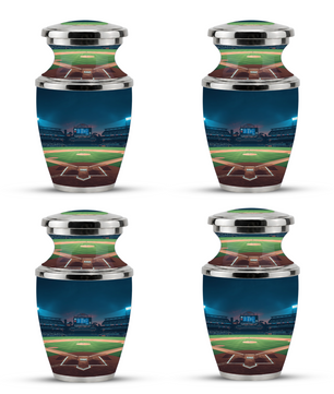Baseball Cremation Urn for Dad, Personalized Baseball Urn for Human Ashes, Baseball Stadium
