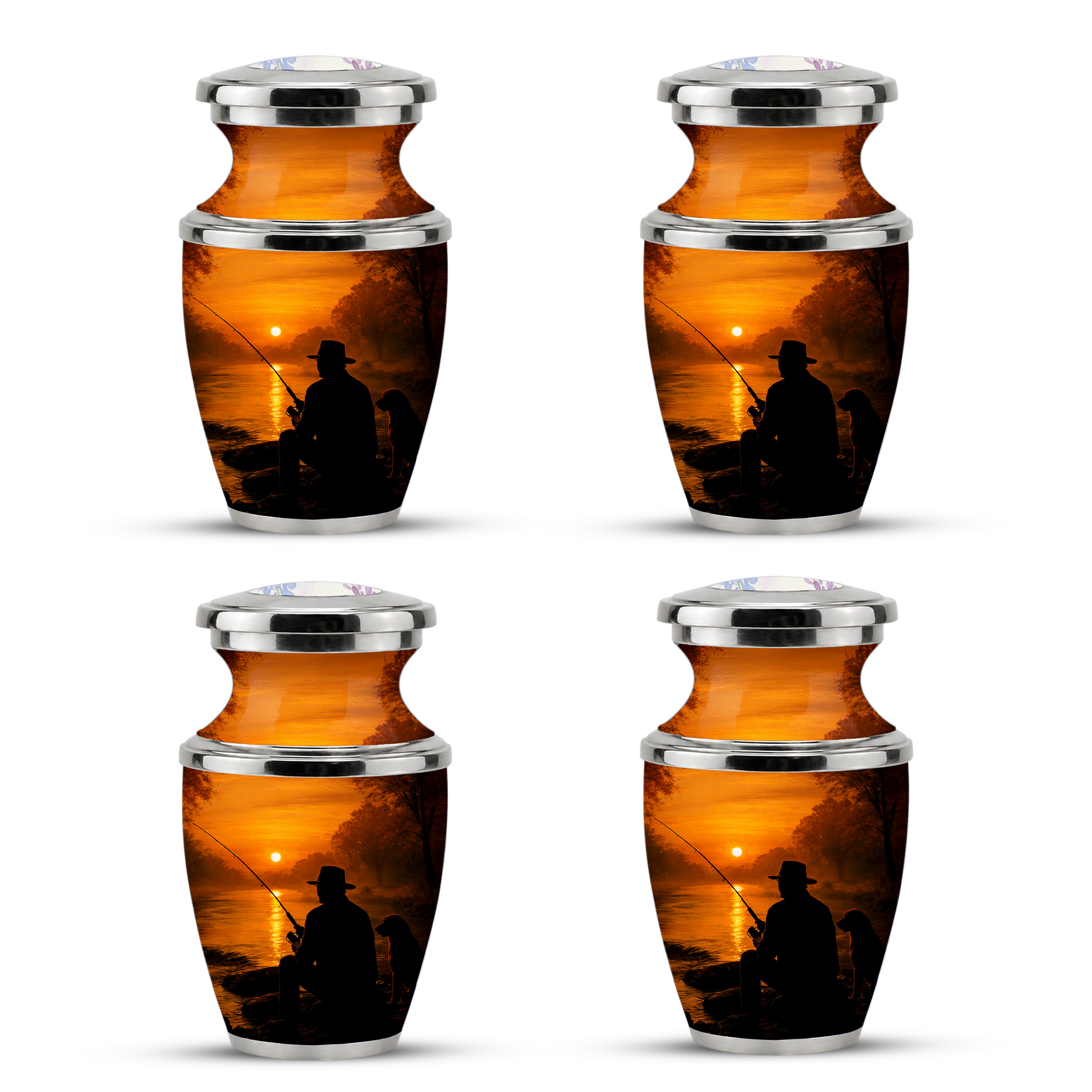 Personalized Fishing Cremation Urn for Male, Fishing Memorial Urn for Father