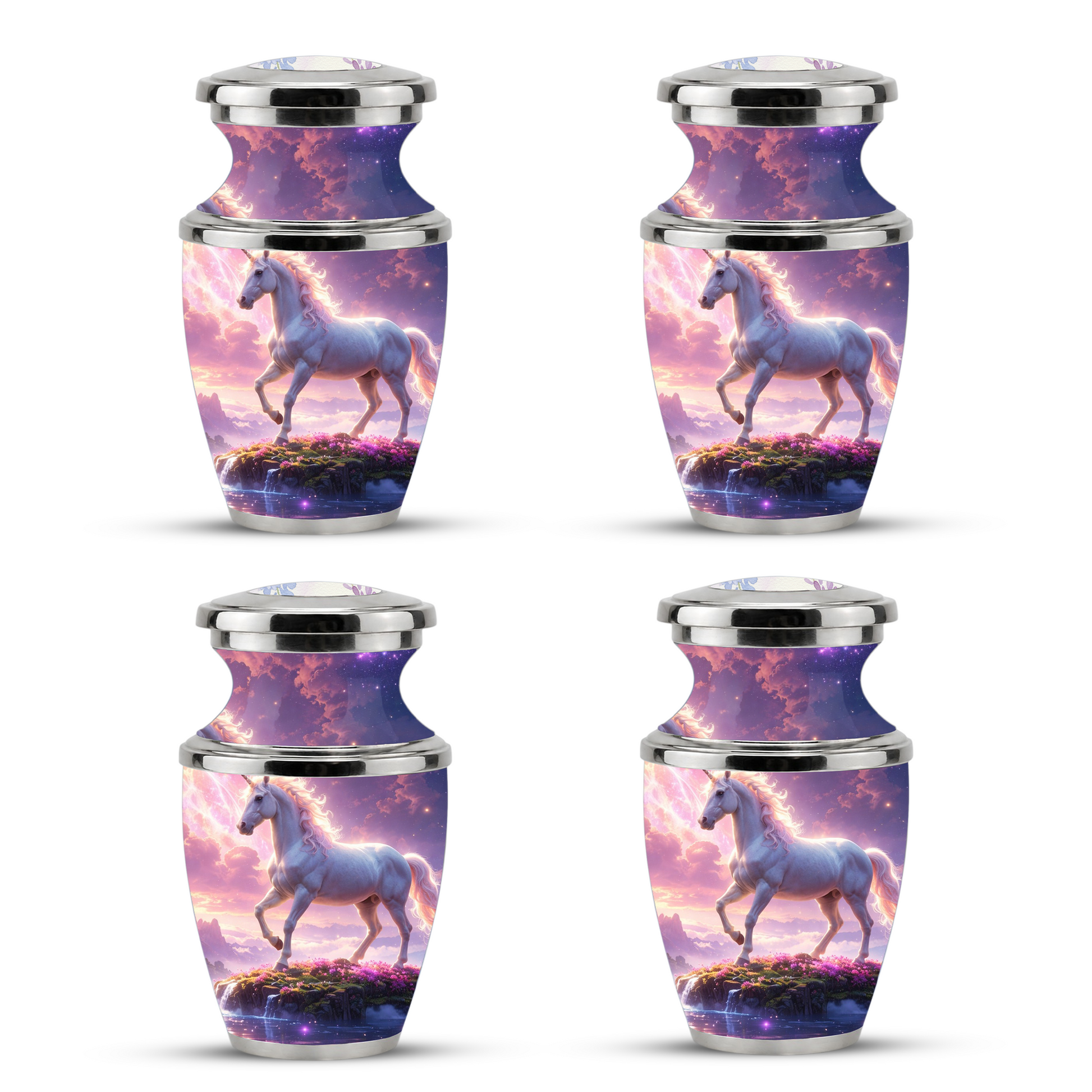 Unicorn Cremation Urn for Female, Personalized Memorial Urn for Women