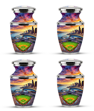 Customizable Baseball Stadium Cremation Urn for Men - Custom Baseball Ashes Urn