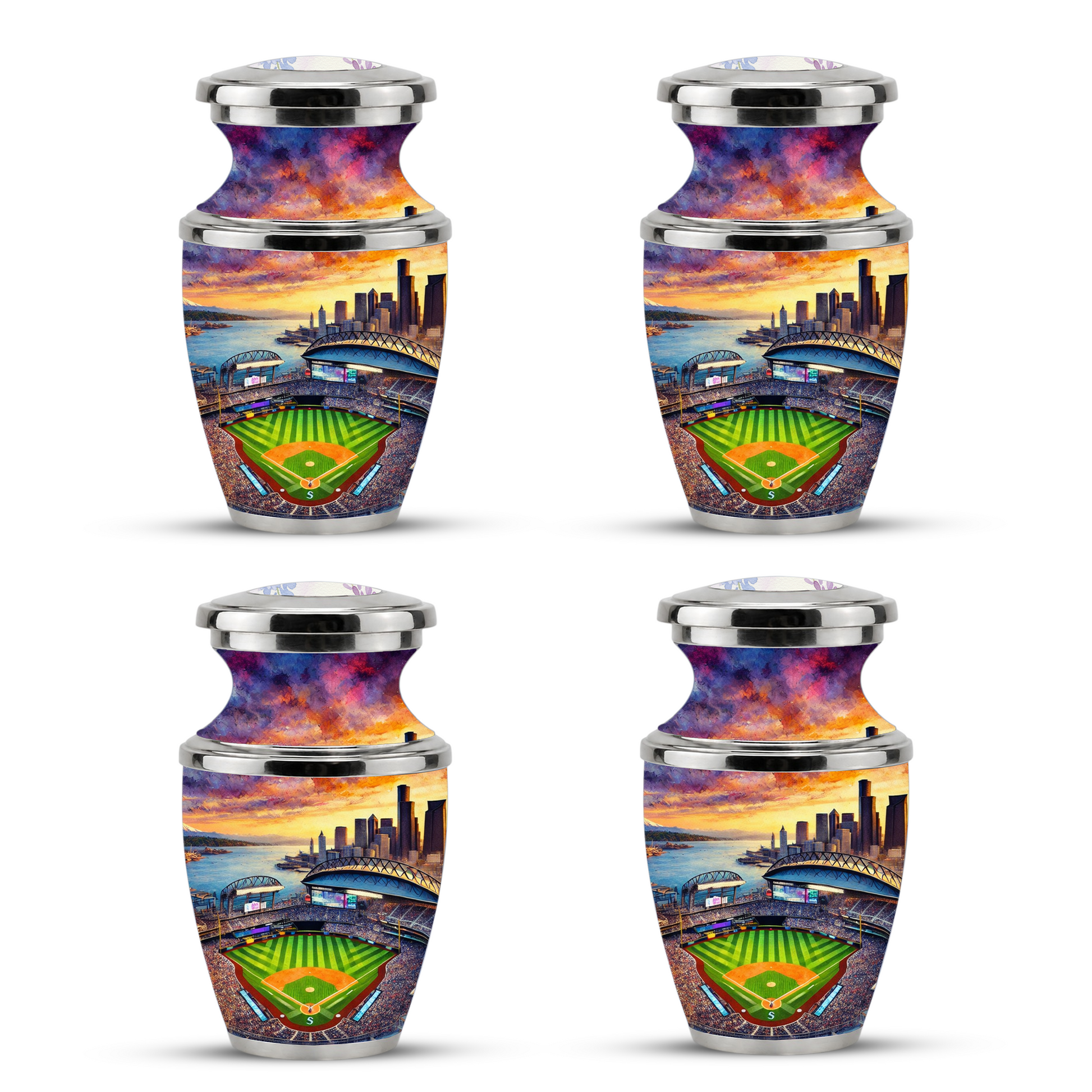 Customizable Baseball Stadium Cremation Urn for Men - Custom Baseball Ashes Urn