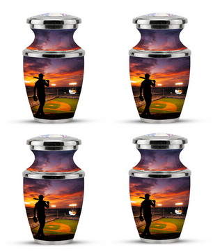 Baseball Player Cremation Urn for Dad, Personalized Baseball Memorial Urn for Son