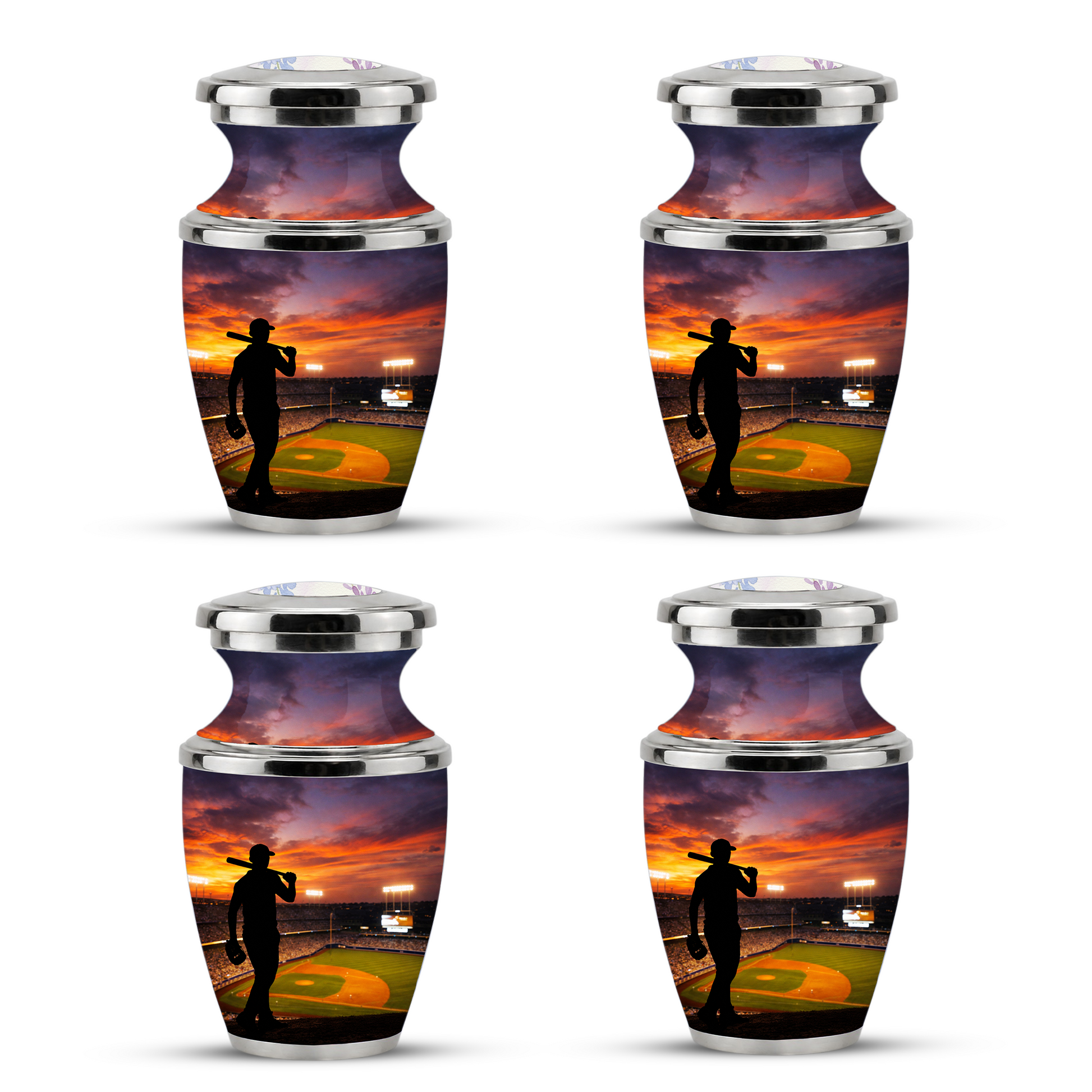 Baseball Player Cremation Urn for Dad, Personalized Baseball Memorial Urn for Son