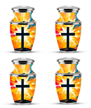 Religious Cross Cremation Urn for Men & Women, Personalized Christian Memorial Urn