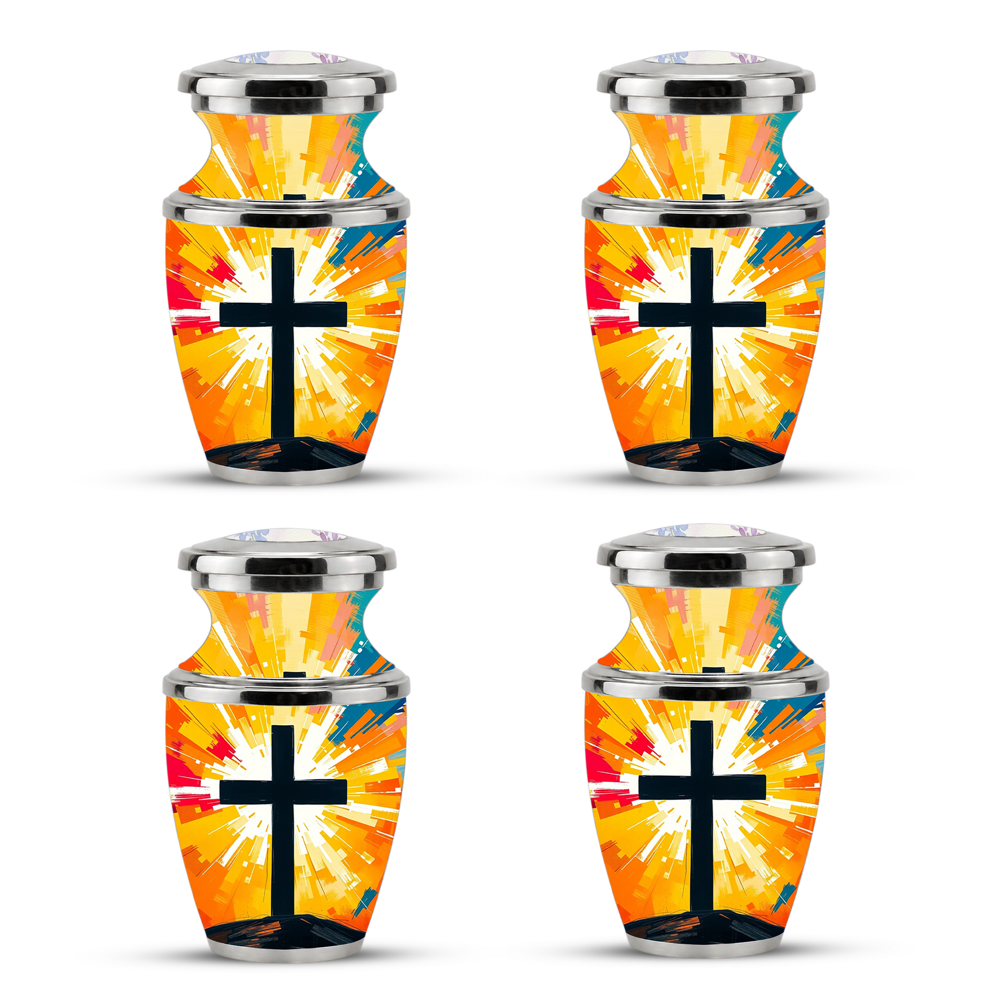 Religious Cross Cremation Urn for Men & Women, Personalized Christian Memorial Urn
