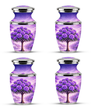 Purple Rose Cremation Urn for Mom, Lavender Rose Memorial Urn, Mother Keepsake for Ashes
