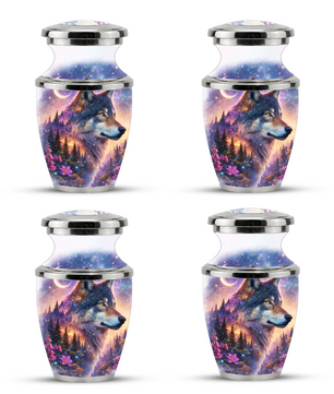 Wolf Cremation Urn for Dad, Wolf Memorial Urn for Men, Personalized Keepsake Ashes Urn