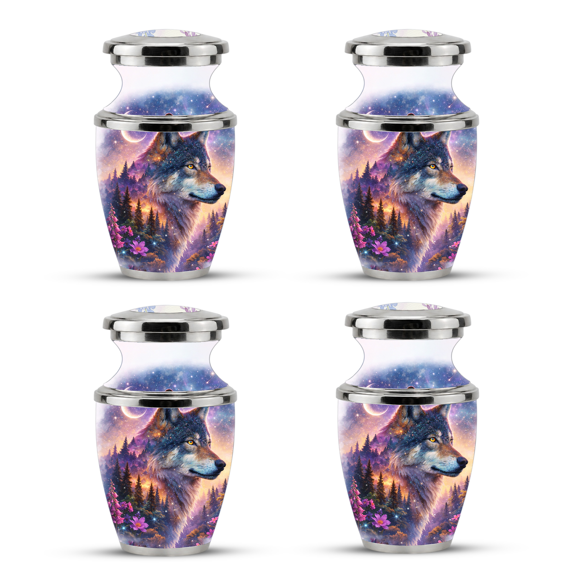 Wolf Cremation Urn for Dad, Wolf Memorial Urn for Men, Personalized Keepsake Ashes Urn