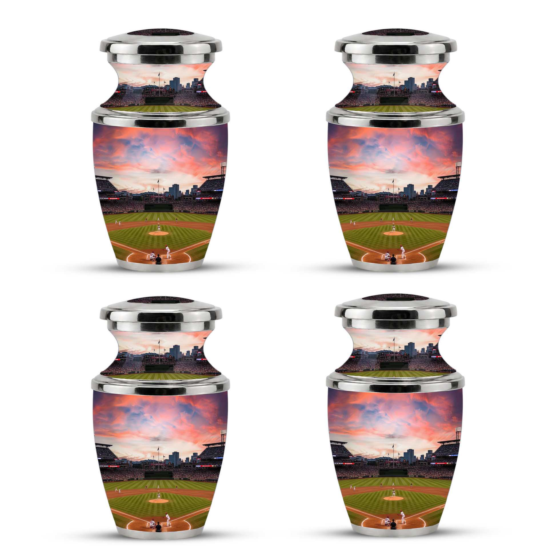 Unique Baseball Cremation Urn for Dad, Custom Baseball Modern Urn for Human Ashes