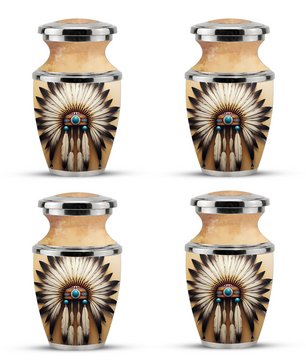 Native American Western Cremation Urn for Dad & Mom, Personalized Memorial Urn