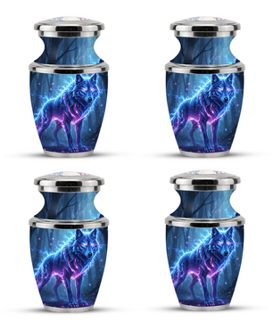 Wolf Cremation Urn for Human Ashes, Personalized Memorial Urn for Men
