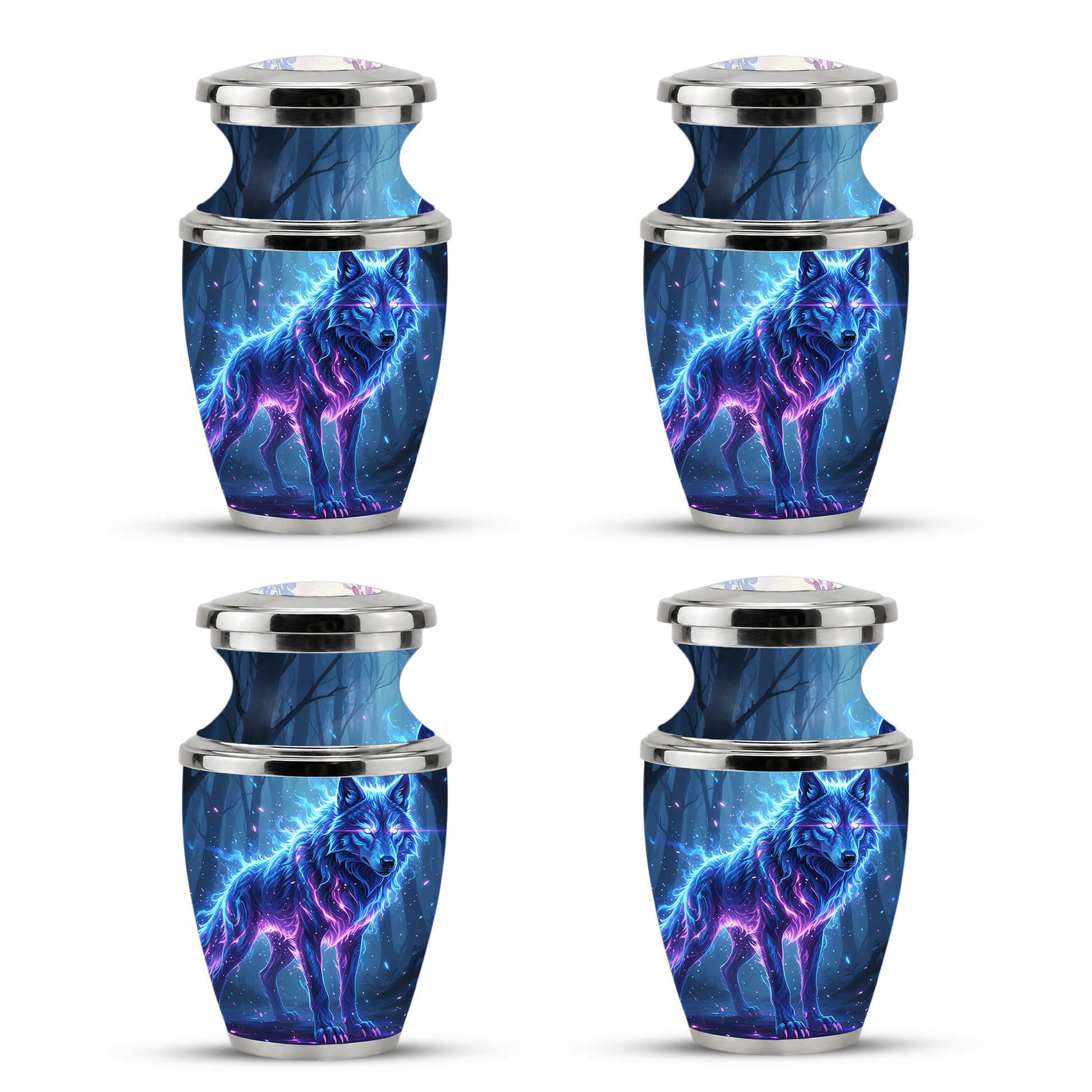 Wolf Cremation Urn for Human Ashes, Personalized Memorial Urn for Men