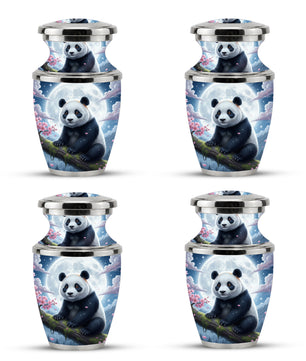 Panda Cremation Urn for Mom, Personalized Moon Memorial Urn for Baby Ashes