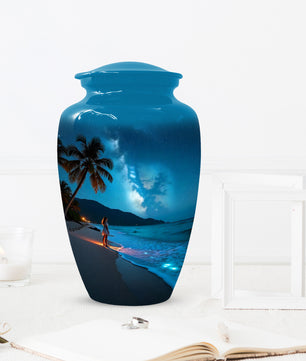 Tropical Beach Urn for Mom – Personalized Urn for Mom| Beautiful Cremation Urns for Women