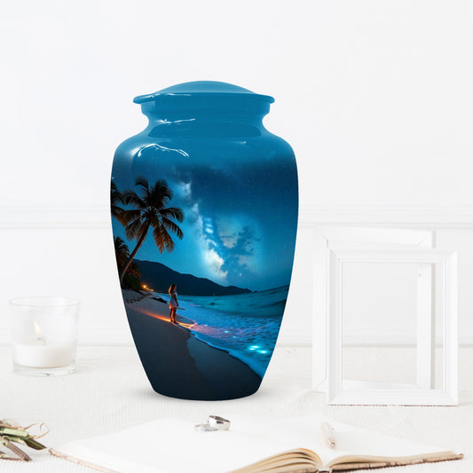 Tropical Beach Urn for Mom – Personalized Urn for Mom| Beautiful Cremation Urns for Women