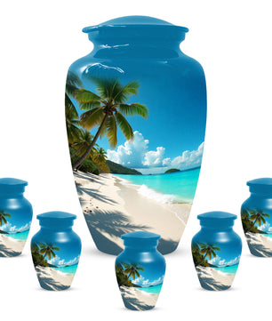 Beach Urn for Mom – Memorial Large Urn for Mom, Beautiful Urns for Women