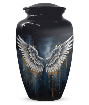 Gold Angel Wing Urn for Adult Ashes | Elegant Adult Cremation Urn & Memorial