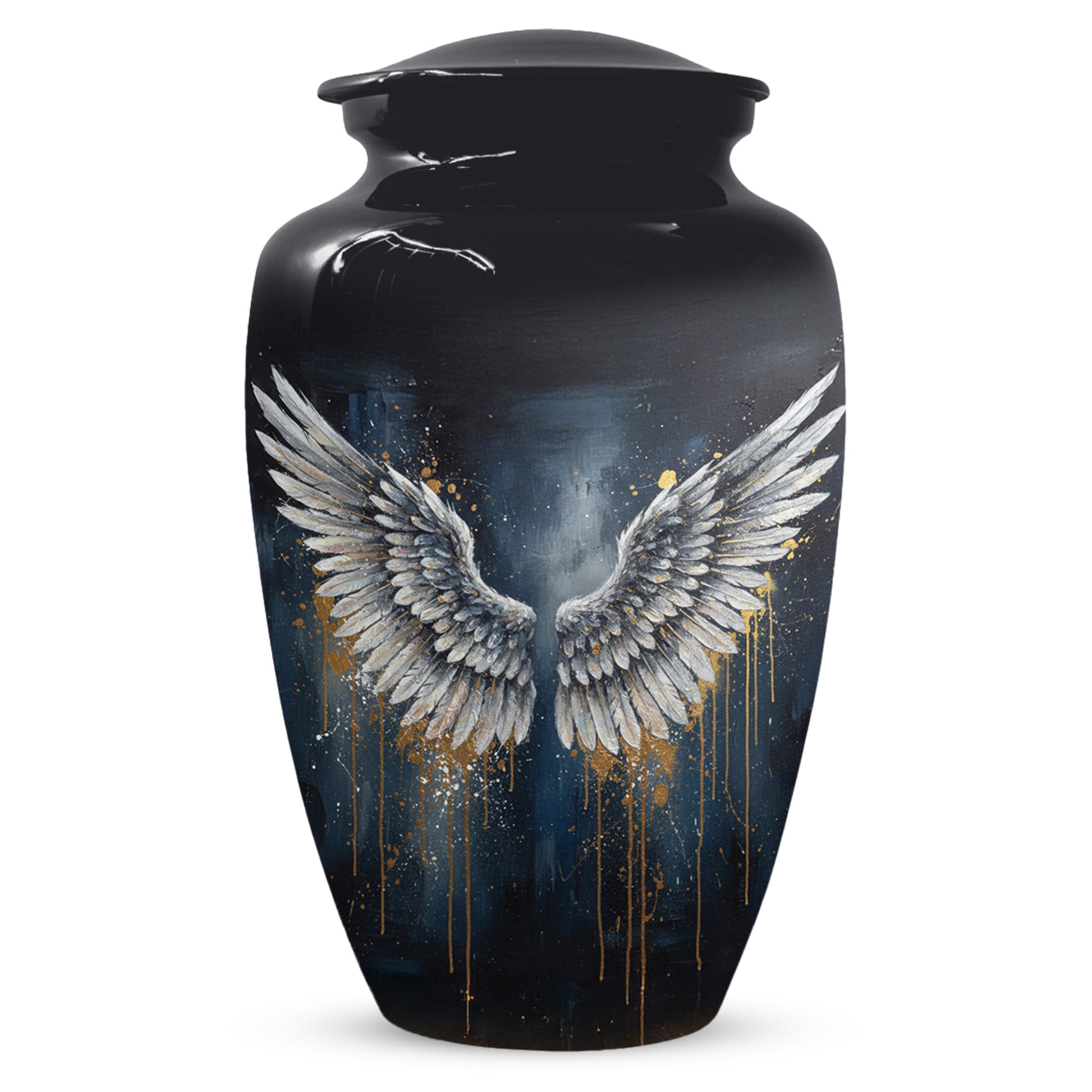 Gold Angel Wing Urn for Adult Ashes | Elegant Adult Cremation Urn & Memorial
