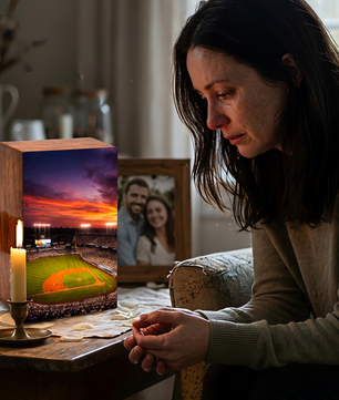 Personalized Baseball Stadium Urn – Baseball Memorial Urns for Human Ashes